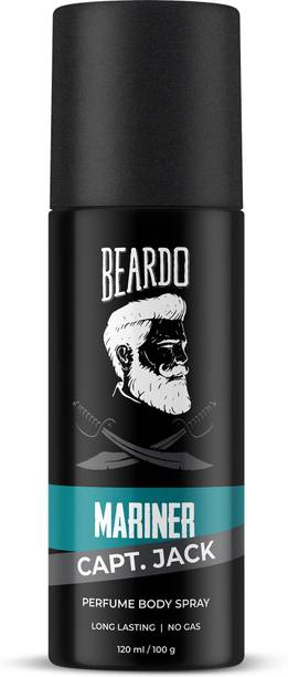 BEARDO Mariner Capt Jack Perfume Body Spray| Long Lasting | No Gas Perfume Deodorant Spray  -  For Men