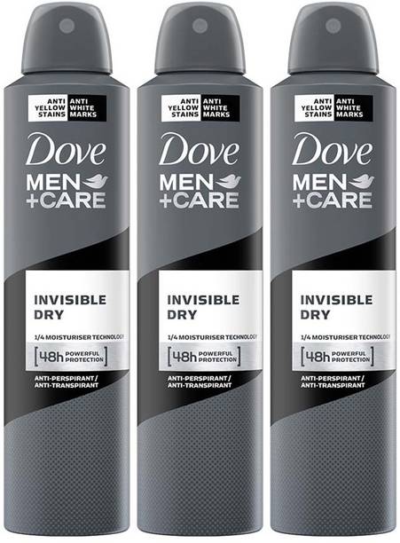 DOVE Men+Care Invisible Dry Spray Antiperspirant Deodorant (Pack of 3) Deodorant Spray  -  For Men