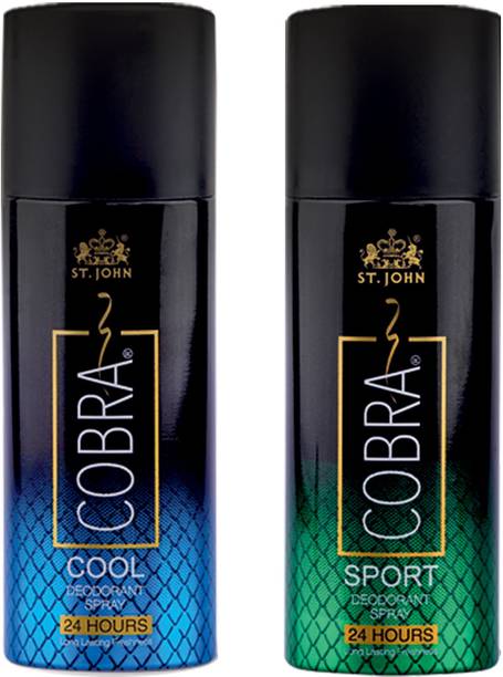 ST-JOHN Cobra Deo Cool 50 ml | Cobra Deo Sports 50 ml Deodorant Spray  -  For Men & Women