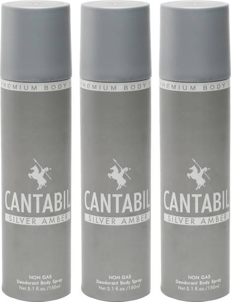 CANTABIL Silver Amber Body Spray  -  For Men