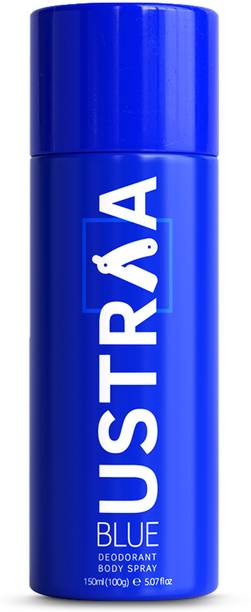 USTRAA Blue Deodorant - Cool & Aquatic Fragrance | Boosts freshness | Fights Bad Odour Deodorant Spray  -  For Men