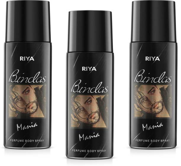 रिया Bindas Body Spray Deodorant For Men's Pack Of 3 150 Ml Each  -  पुरुषों के लिए