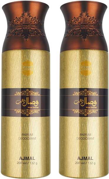 Ajmal 2 WisalDhahab Each 200ML Deodorant Spray  -  For Men & Women