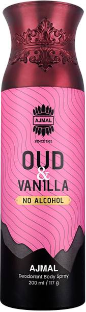 Ajmal Oud Vanilla Non-Alcoholic Deodorant Body Spray With Fruity Fragrance Perfume Deodorant Spray  -  For Men & Women