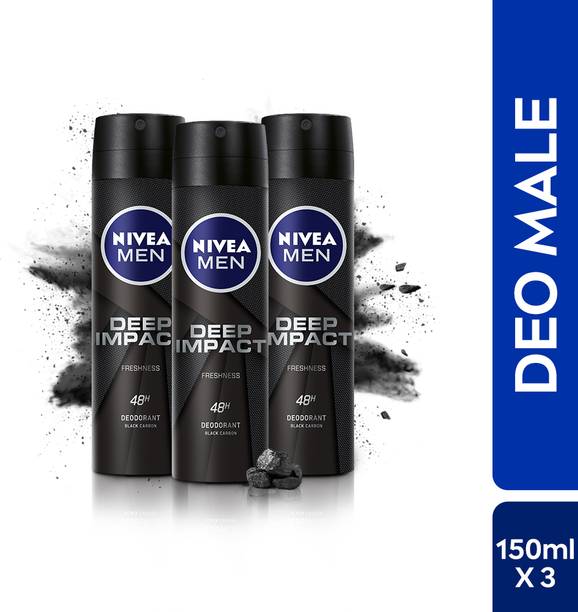 निविया Deep Impact Deodorant 150ml, Pack of 3  -  पुरुषों के लिए
