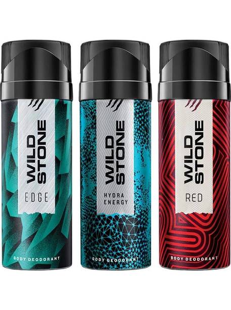 Wild Stone edge,hydra engery, red deodorant combo Body Spray  -  For Men