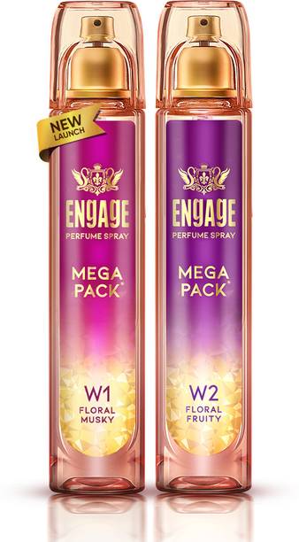 Engage W1 & W2 Mega Pack Perfume Spray Combo for Women 160ml x2,Long Lasting Fragrance Deodorant Spray  -  For Women