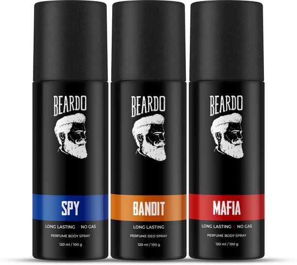BEARDO Long Lasting Deo Sprays Combo for Men | Spy, Bandit & Mafia Deodorant Spray - For Men