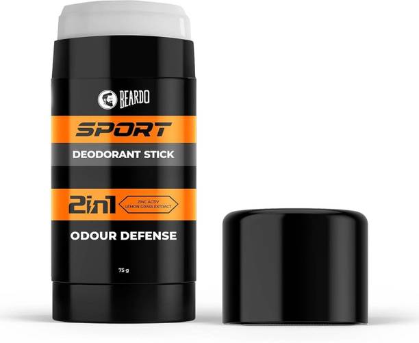 BEARDO Sport Deodorant Stick | | Long Lasting Freshness | Odour Defense Zinc Activ Deodorant Roll-on  -  For Men