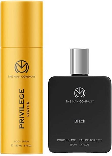 THE MAN COMPANY Privilege Legend Deodorant for Men 150ml with Black EDT 50ml Perfume Body Spray  -  For Men
