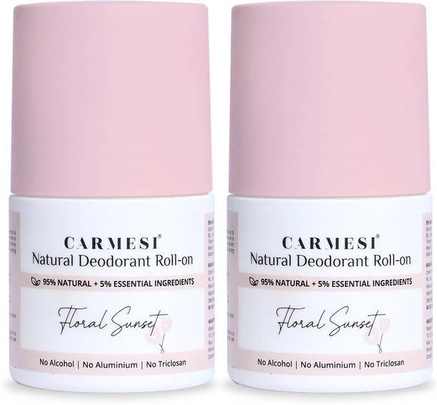 Carmesi Natural Deodorant Roll-on for Women | Floral Sunset Deodorant Roll-on  -  For Women