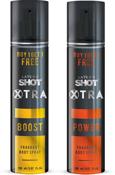 LAYER'R XTRA BOOST the POWER 150ml x 2 Deodorant Spray  -  For Men
