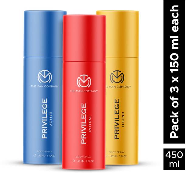 THE MAN COMPANY Privilege Legend, Intense & Active Deodorant Spray  -  For Men