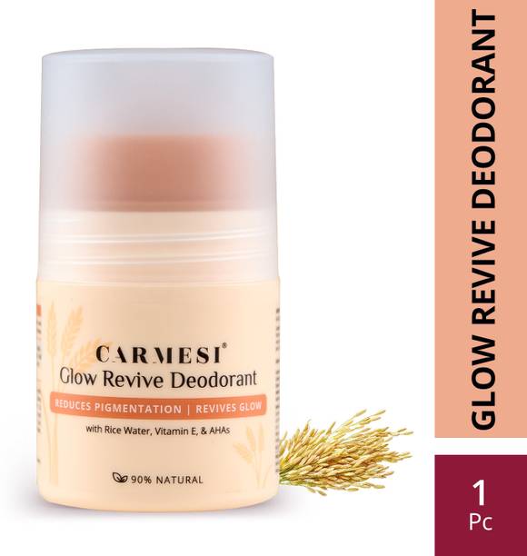 Carmesi Glow Revive Underarm Roll On Deodorant for Women | Controls Odour | 90% Natural Deodorant Roll-on  -  For Women
