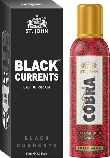 ST-JOHN Cobra Deodrant No Gas True Man 100ml & Black Current 50ml Perfume Combo Pack Perfume Body Spray  -  For Men & Women