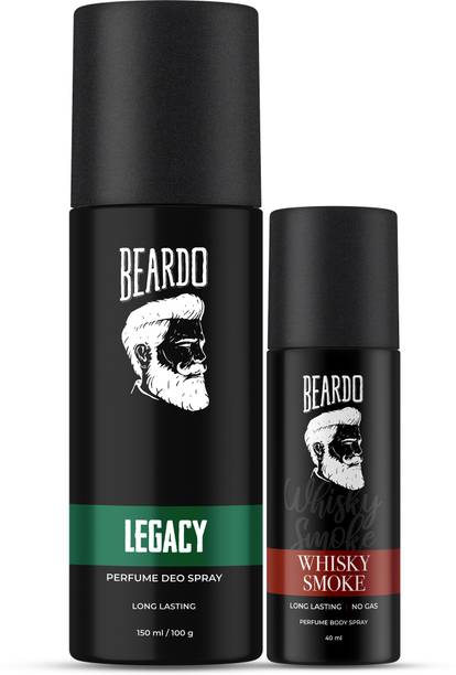 BEARDO Long Lasting Deo Sprays Combo for Men | Whisky Smoke & Legacy Deo Spray Deodorant Spray  -  For Men