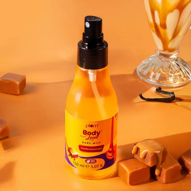 Plum BodyLovin' Vanilla Caramello| A Long Lasting Delicious Vanilla Caramel Fragrance Body Mist  -  For Men & Women