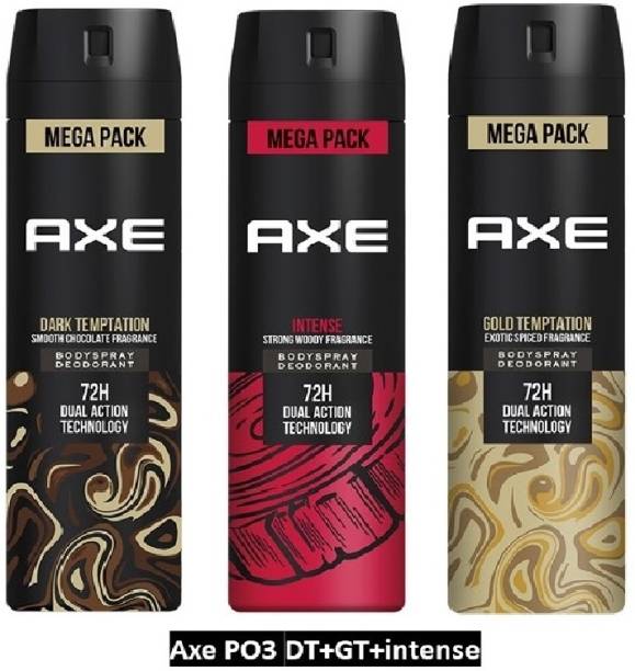 AXE Gold Temptation, Dark Temptation and Intense Deodorant Spray  -  For Men
