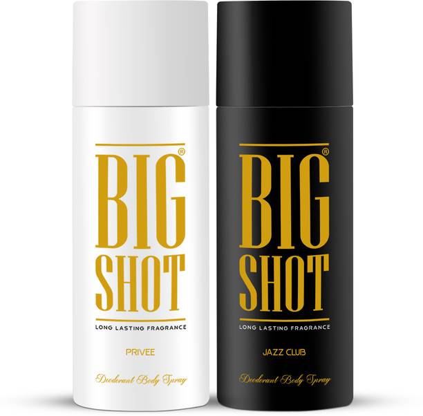 OSCAR Big Shot Jazz Club & Privee Body Spray Combo Pack of 2 Deodorant Spray  -  For Men