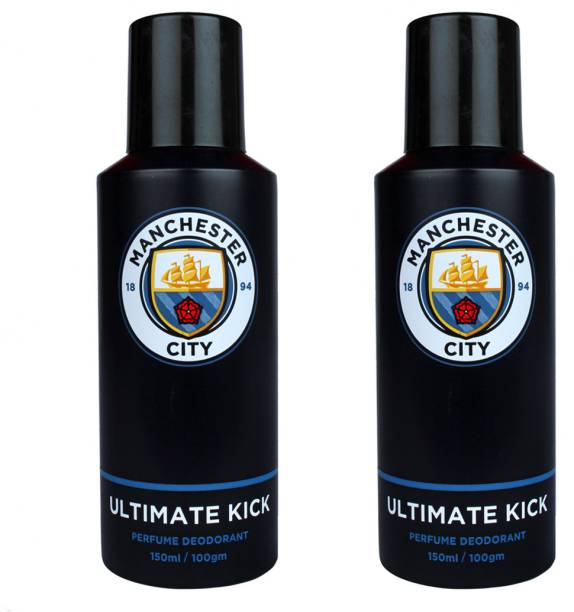 MANCHESTER Ultimate Kick Pack of 2 | Long Lasting Deodorant for Men | 150 ML each Deodorant Spray  -  For Boys