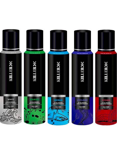 KILLER Wave, Storm, Marine, Cyclone, Ocean No Gas Deodorant Body Spray - For Men & Women