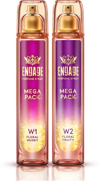 एंगेज W1 & W2 Mega Pack Perfume Spray Combo for Women 160ml x2,Long Lasting Fragrance - महिलाओं के लिए