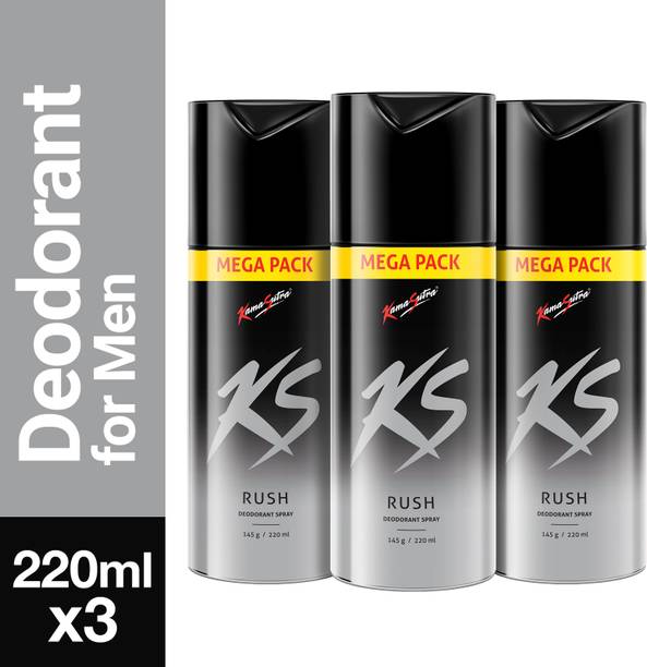Kamasutra Rush Super Save Pack Deodorant Spray  -  For Men