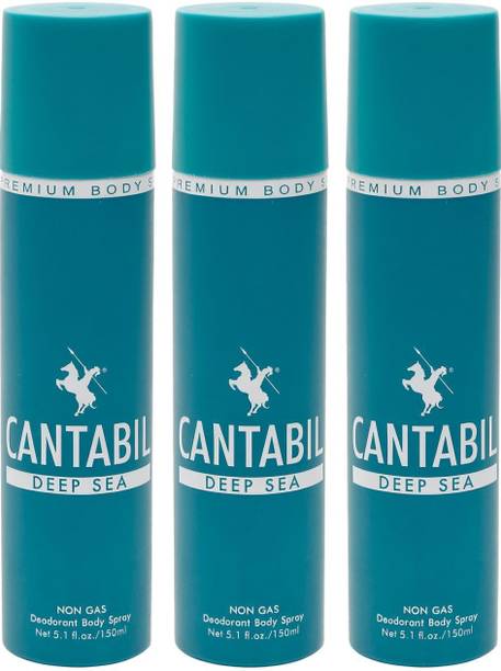 CANTABIL Deep Sea Body Spray Unisex Long Lasting No Gas Deodorant Body Spray - For Men