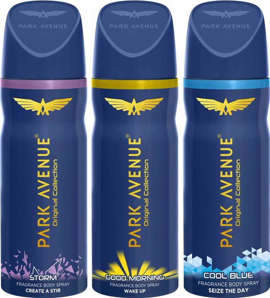 PARK AVENUE 1 Storm and 1 Cool Blue and 1 Good Morning Deodorant Combo for Men (Pack of 3) Deodorant Spray  -  For Men