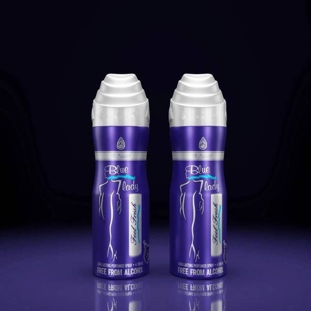 Al-Nuaim Blue Lady Alcohol Free Deodorant Body Spray - For Women