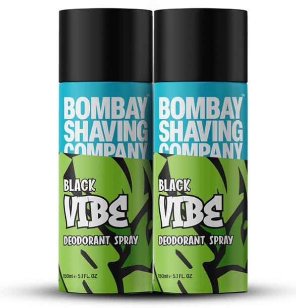 BOMBAY SHAVING COMPANY Black Vibe 150ml x 2 Combo Deodorant Spray  -  For Men