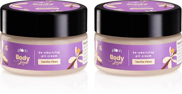 Plum BodyLovin' Vanilla Vibes De-odorizing Pit Cream - Buy 1 Get 1 Deodorant Cream  -  For Men & Women