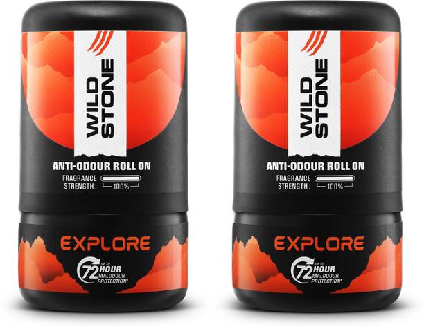 Wild Stone Explore Anti-Odour Roll On | Up to 72-hour Odour Control |Long-Lasting Freshness Deodorant Roll-on  -  For Men