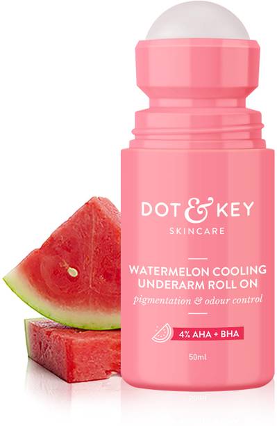 Dot & Key Watermelon Cooling Underarm Roll On,Odour & Sweat Controls ,Smooths Skin Deodorant Roll-on  -  For Men & Women