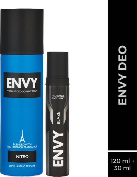 Envy Nitro Body Deo 120 ml & Blaze Nano 30 ml Deodorant Spray  -  For Men