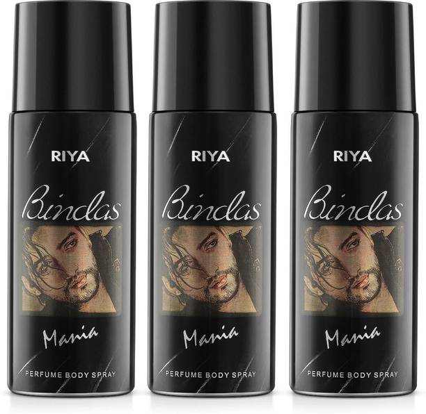 RIYA Bindas Body Spray Deodorant For Men | Pack Of 3 150 Ml Each Deodorant Spray  -  For Men