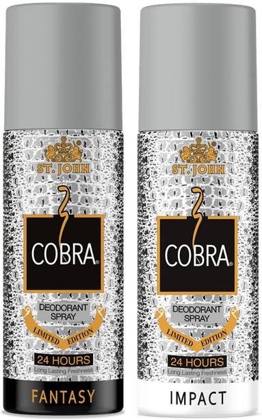 ST-JOHN Cobra Limited Edition Fantasy & Impact Deodorant Bold & Long Lasting Deodorant Spray  -  For Men & Women