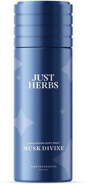 Just Herbs Long Lasting Body Spray Musk Divine Deodorant Spray  -  For Men