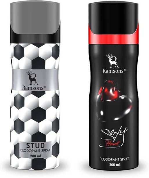RAMSONS SexyHeart and STUD Deodorant Combo Deodorant Spray  -  For Men & Women