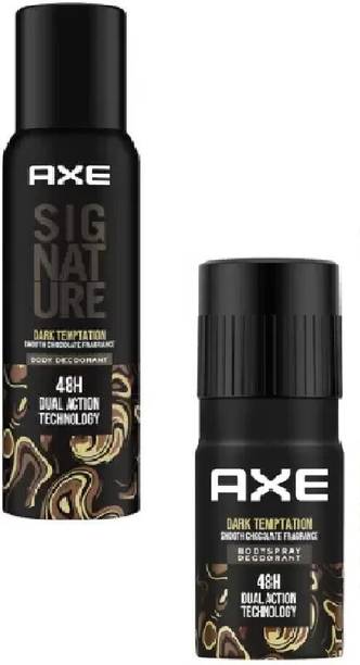 AXE 1Dark Temptation 122ml & 1Dark Temptation 150ml Pack of *2 Body Spray - For Men & Women