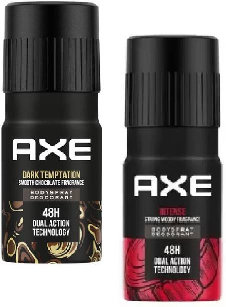 AXE DARK TEMPTATION & INTENSE DEODORANT 150 ML PACK OF 2 Body Spray  -  For Men