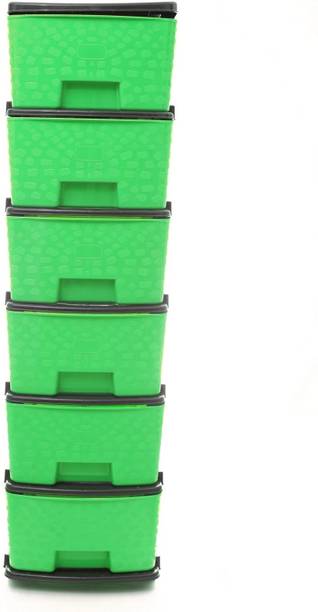 Ramadhani Modular Drawer Storage Organizer | Easy-to-Clean Books Organizer for Kids Room PP Collapsible Wardrobe
