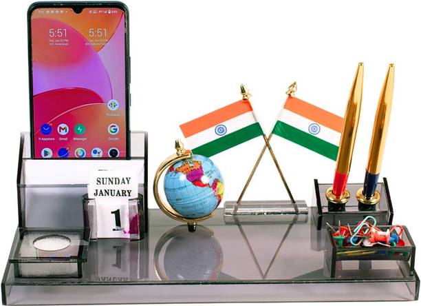 A2DESK 4 Compartments ACRYLIC SHEET DESK ORGANISER