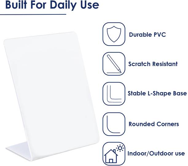 Shuban 4 Compartments Acrylic Acrylic Tabletop Sign Holder | L-Shape for Menu, Q
