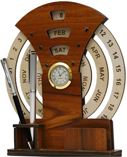 Advance craftech 1 Compartments MDF Wooden MDF Flat Perpetual Calendar