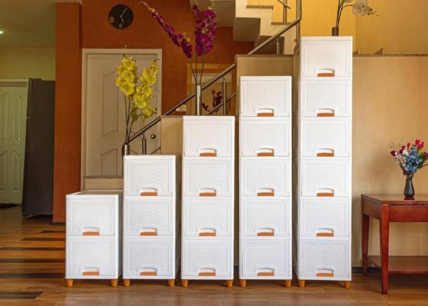 metallic homeware 2 LAYER MODULAR DRAWER UNIT FOR LUXURY FURNISHERS Plastic Free Standing Chest of Drawers