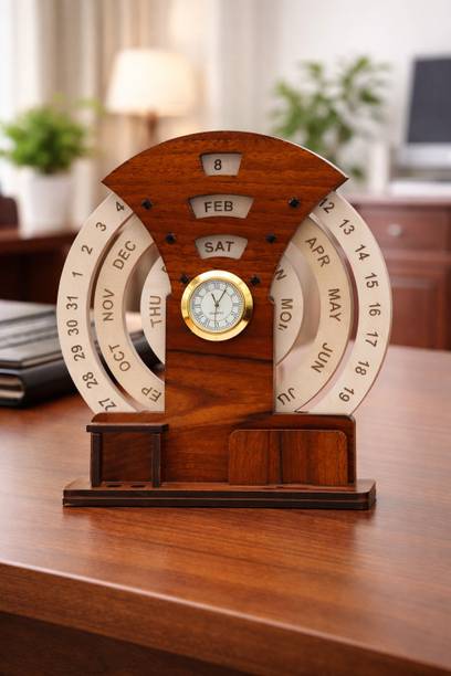 Advance craftech 1 Compartments MDF Wooden MDF Flat Perpetual Calendar