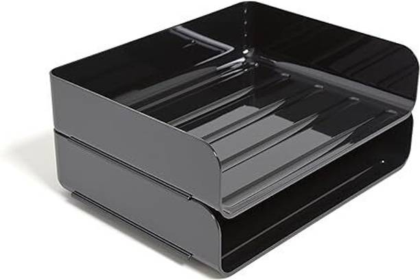 SUKHAD Stackable 4-Tier Document Tray, Letter, Books, Magazines, Accessories Storage Table Top Magazine Holder