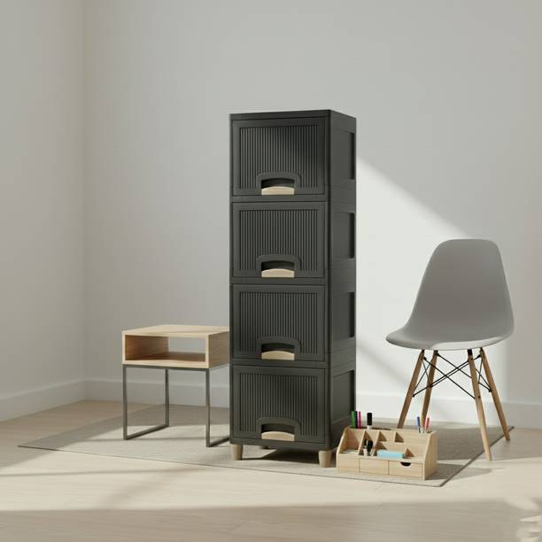 Surety for Safety Modular Cabinet for Bedroom, Office Plastic Free Standing Cabinet