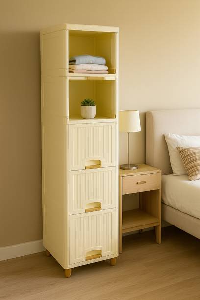 MAXTID 5 Layer White Cabinet everywhere Use Storage & Solution|Parlour Drawer Divider